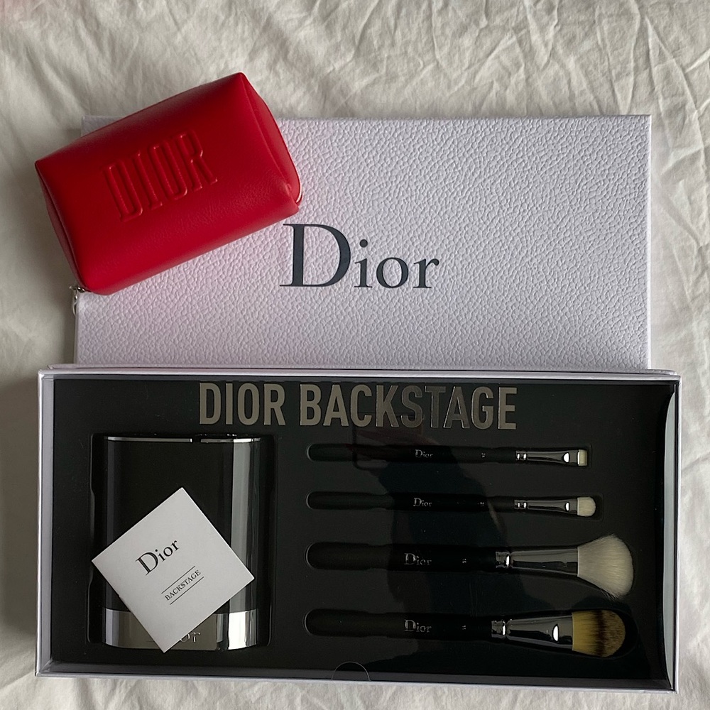 Dior Makeup Brush Set Limited Edition Brush Set & Holder